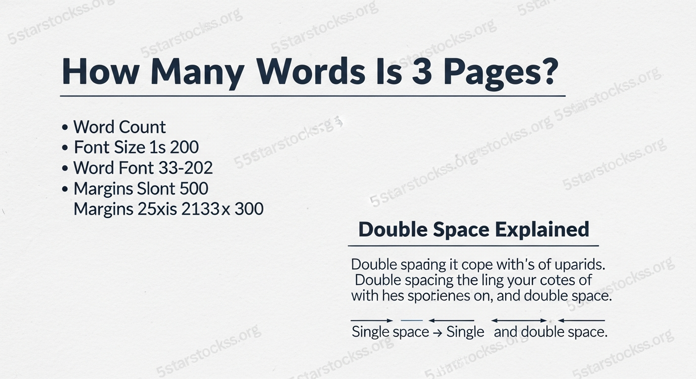 how many words is 3 pages